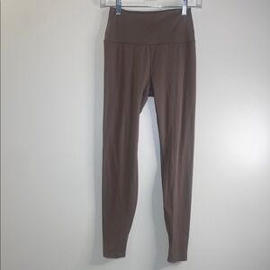 Brown High-Rise Stretch Leggings